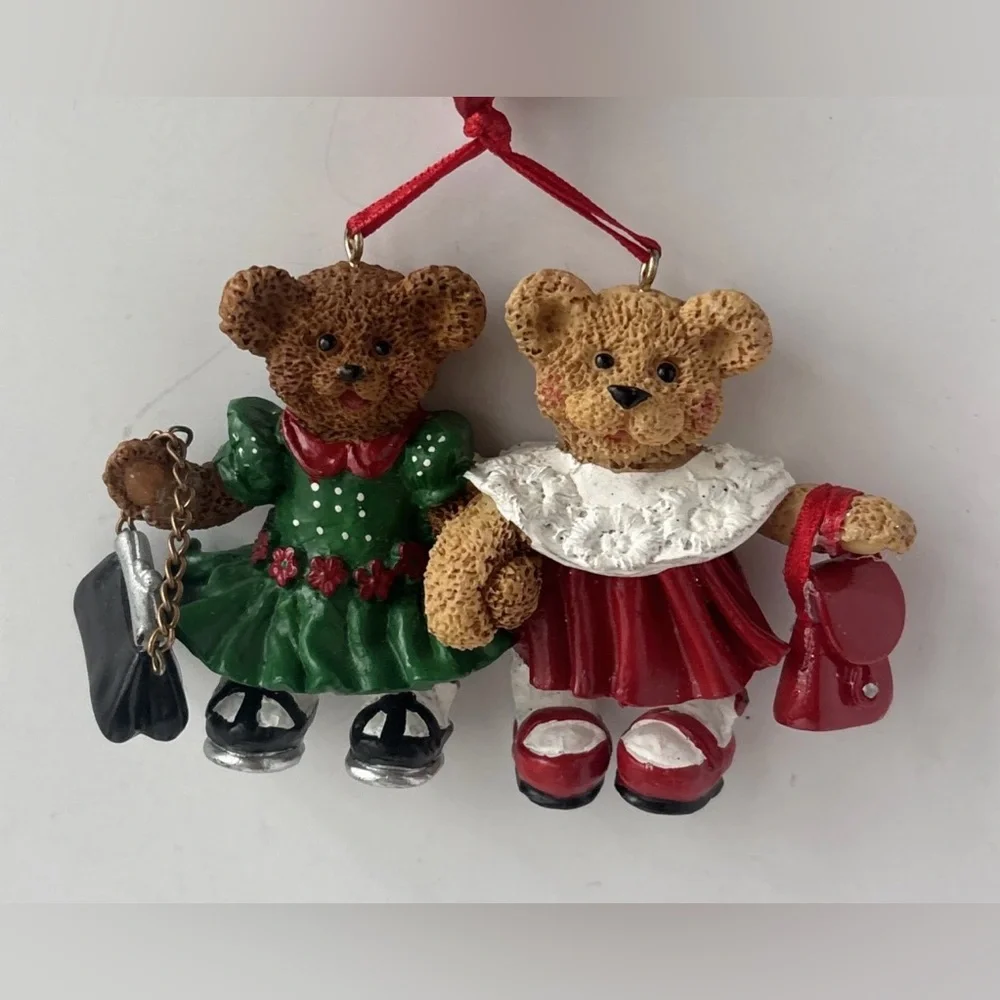 Kurt Adler Christmas Ornament Friends Forever Collectible Holly Bearies‎